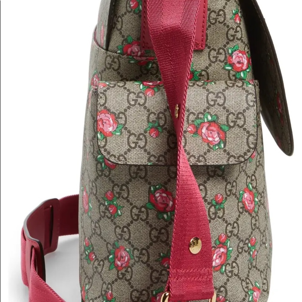 Rose GG Supreme Coated Canvas Diaper Bag - Picture 2 of 4